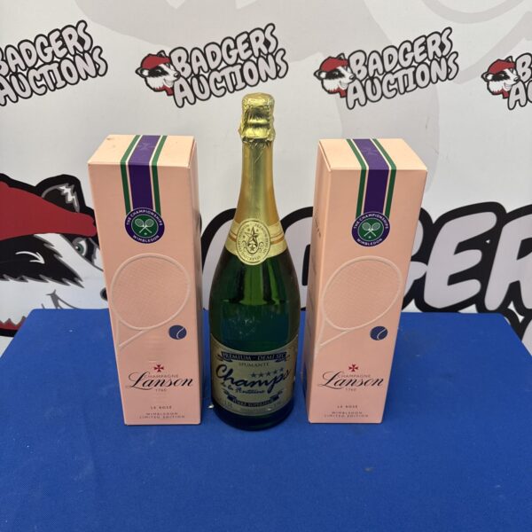 Lanson Wimbledon champagne and sparkling Perry collection for sale.