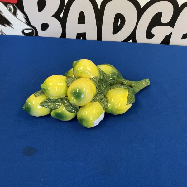 Vintage porcelain lemons ornament for kitchen decor.