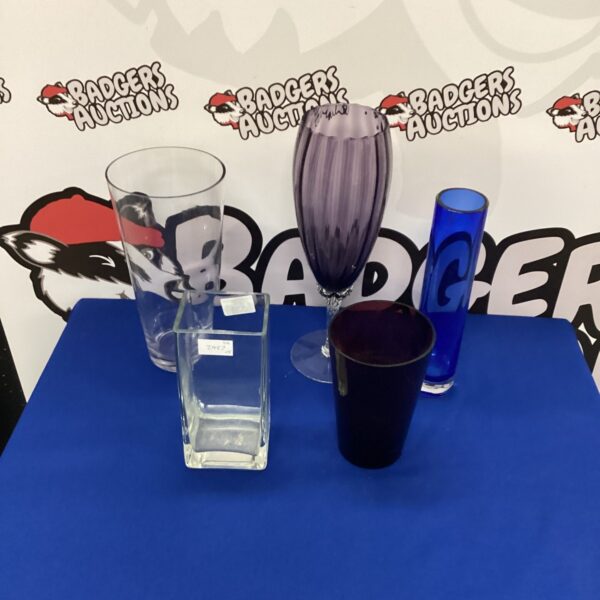 Selection of glass vases