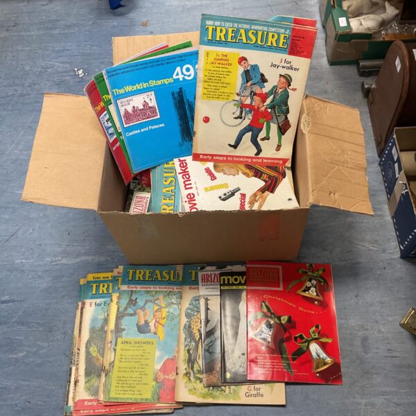 Collection of vintage teasure, arizona highways & movie maker magazines