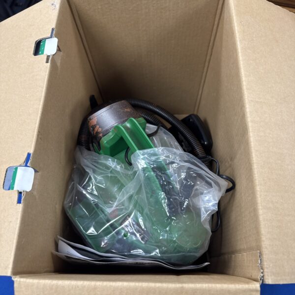 Cuprinol power fence sprayer inside cardboard box.