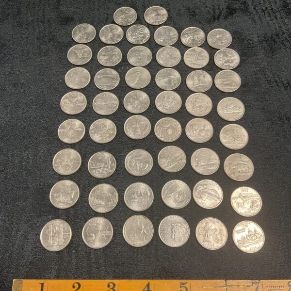 complete set of the fifty states of america quarters coins
