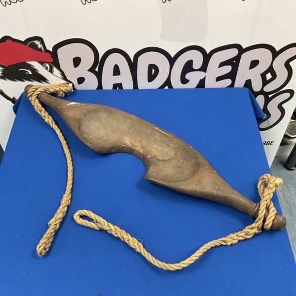 Vintage wooden yoke, a traditional farm tool for carrying loads.