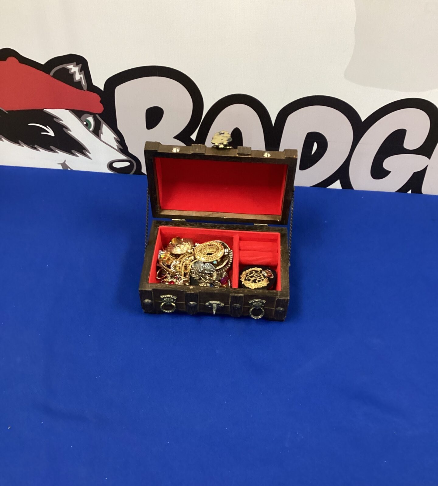 Chest style Jewllery box with contents