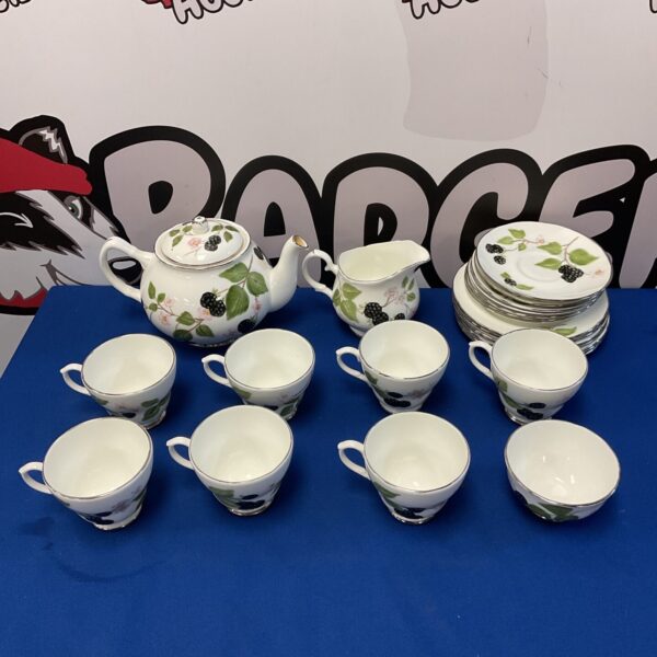 Vintage Francis Fox berry teaset with hand painted floral design.