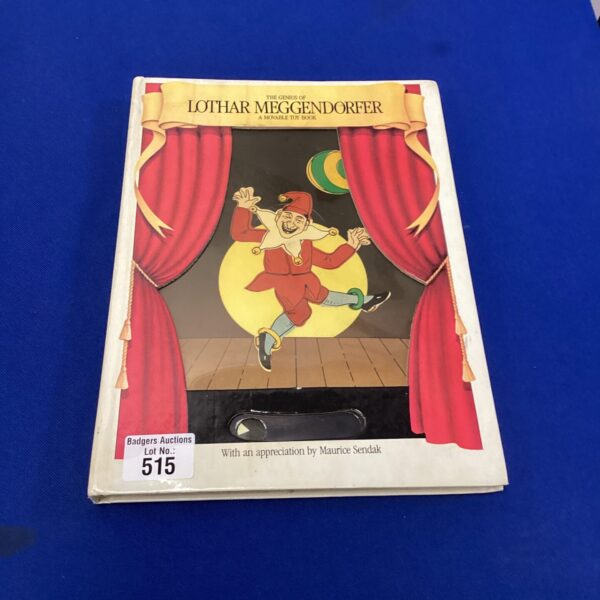 Antique Lothar Meggendorfer movable book with colourful illustration.