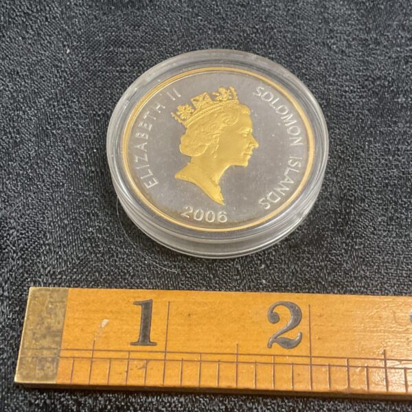 2006 Solomon Islands $25 Silver Gold Proof Ltd edition Coin to celebrate Queen Elizabeth il 80th birthday