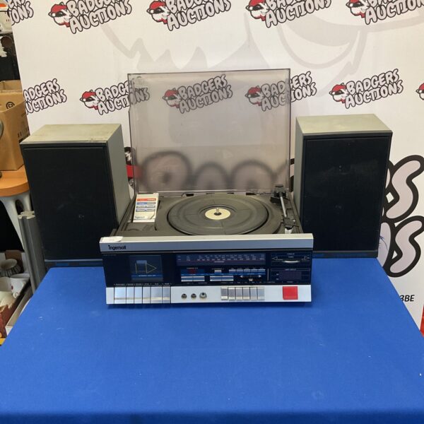 Vintage Ingersol XK4114 turntable system with speakers.