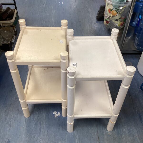 Two small shabby chic bedside tables