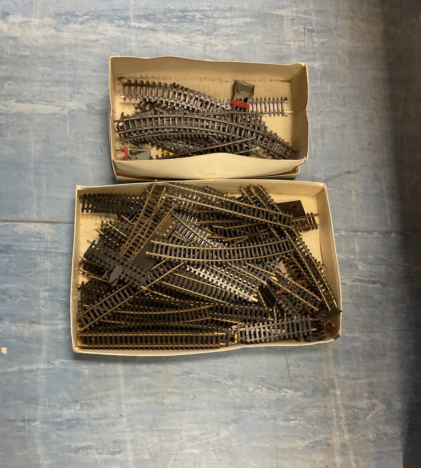Two boxes of mixed railway tracks