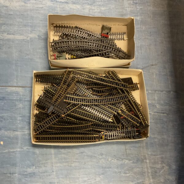 Two boxes of mixed railway tracks