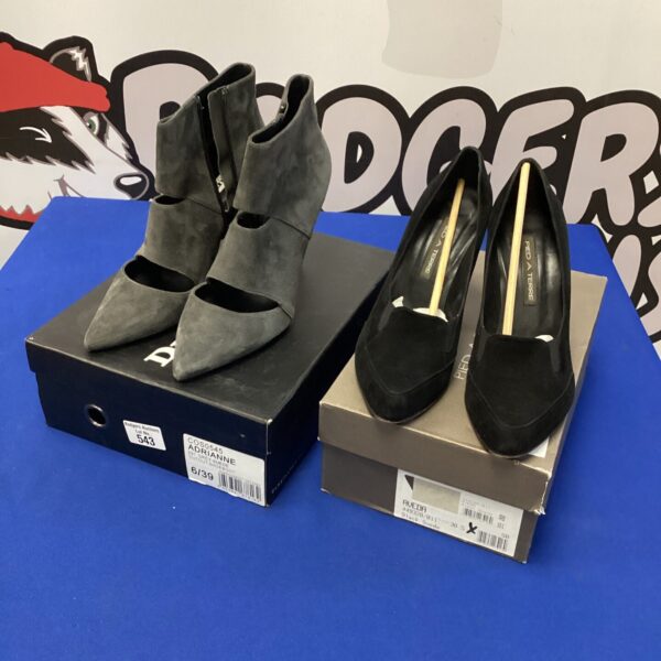 Two pairs of ladies heels inc dune size 39 & aveda size 38.5