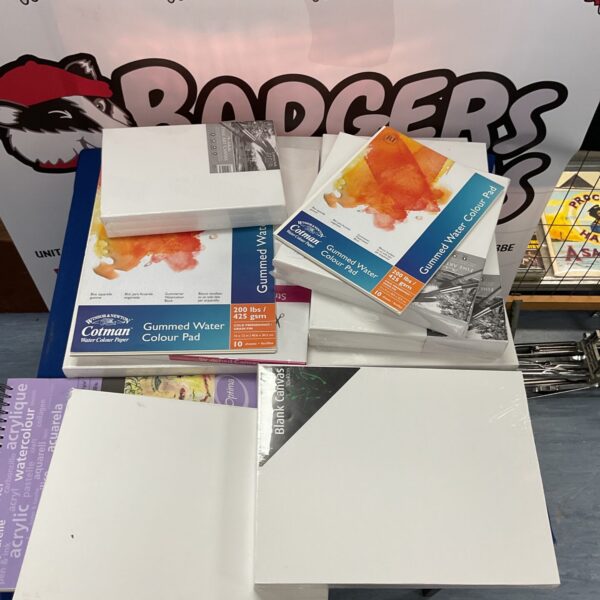 Variety of stretched canvases for painting, art projects and creative expression.
