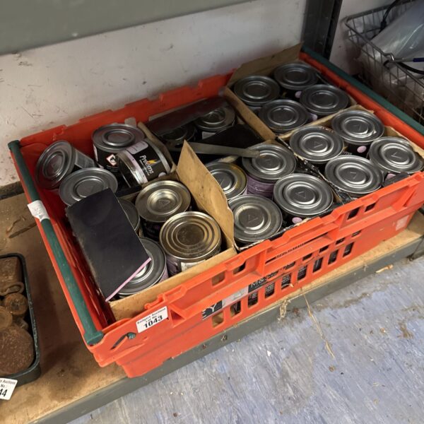 Tray of sterno chafing fuel cans for buffet service.