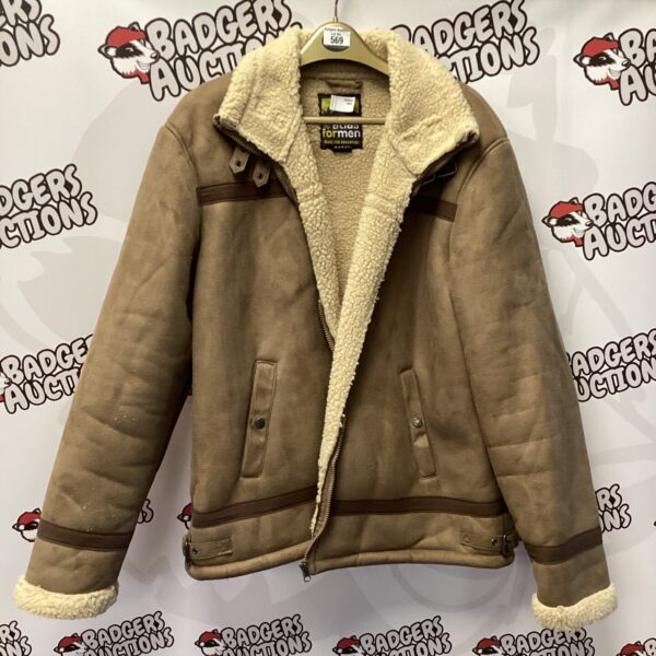 Men's size L Atlas fleece lined jacket, casual winter wear.