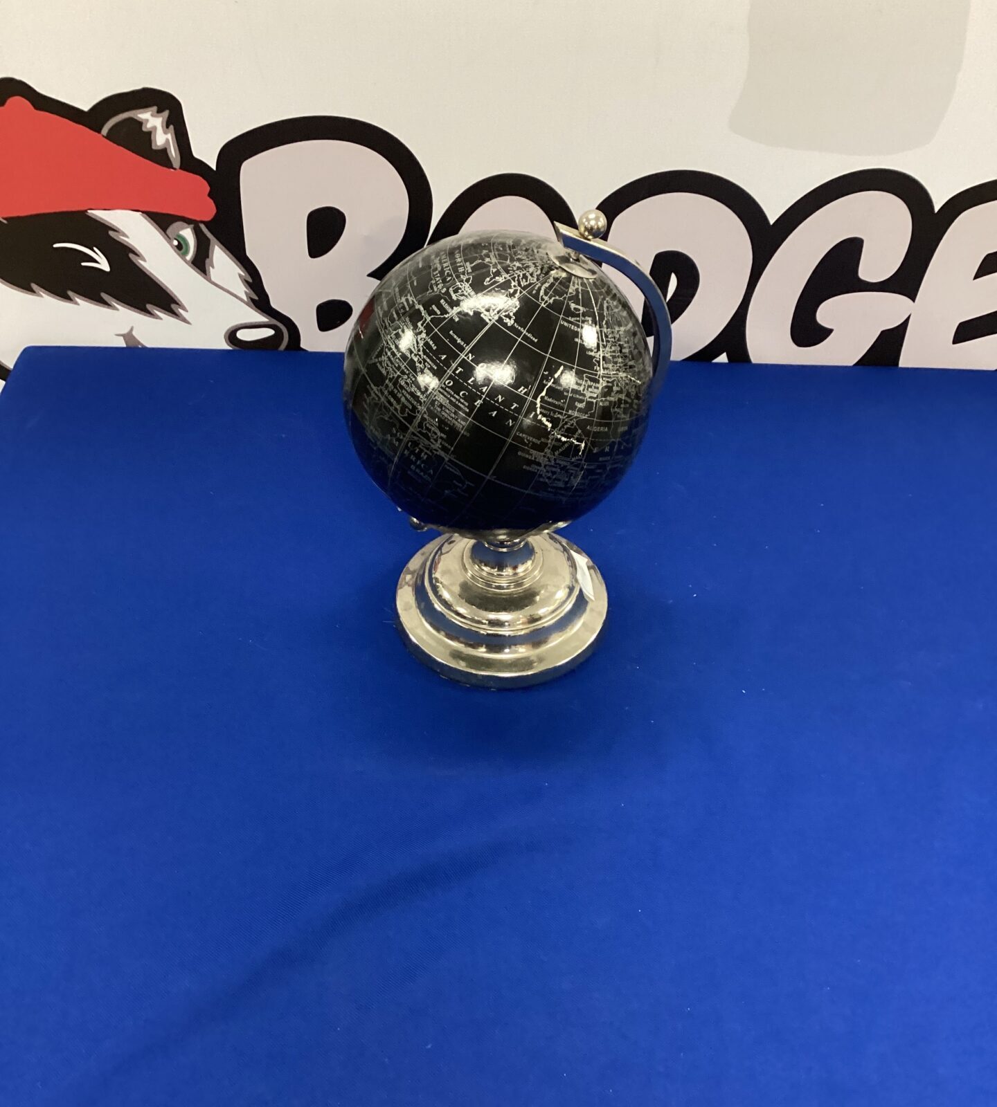 Small Globe on stainless steel base