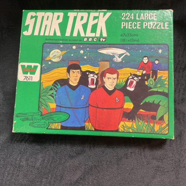 Vintage Star Trek jigsaw puzzle box, BBC edition, 224 pieces.