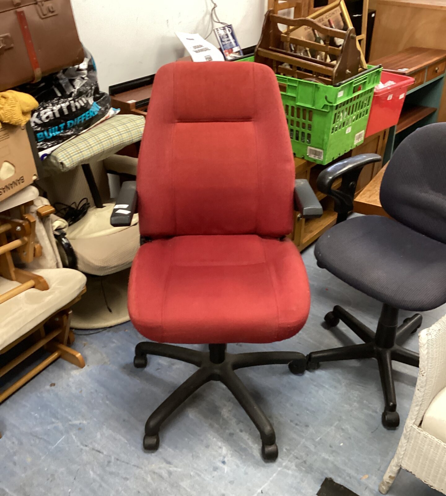 Red office swivel chair
