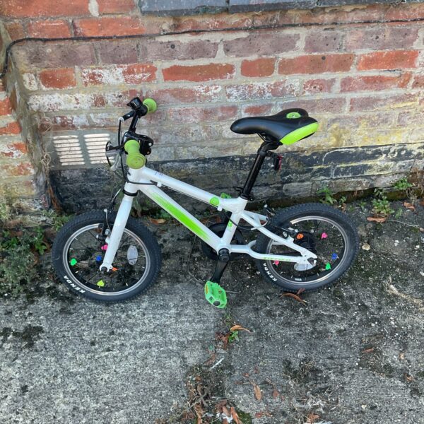 Used childrens Cosmos 14 bike in good condition.
