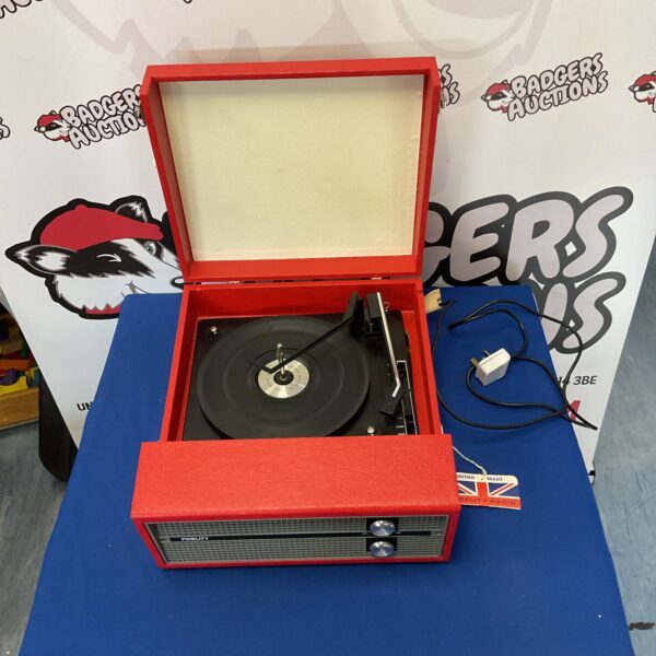 Vintage Fidelity record player in used condition, ideal for collectors.