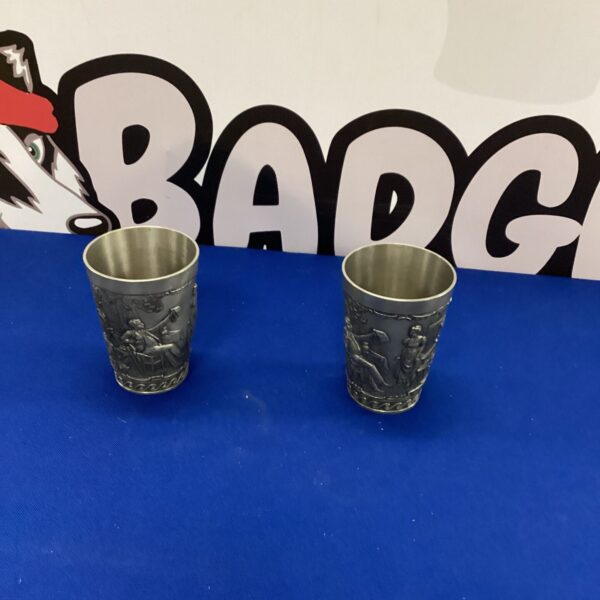 Two Pewter Tumblers