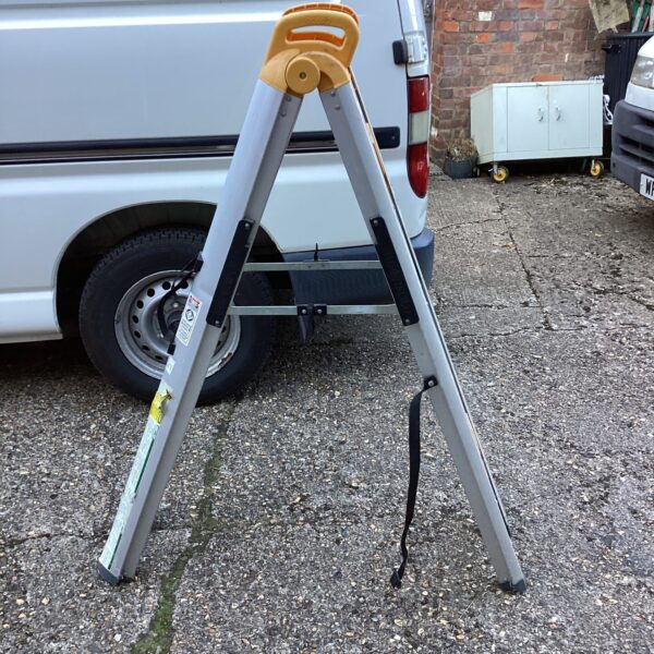 Cosco folding stepladders set, aluminium construction, for household use.