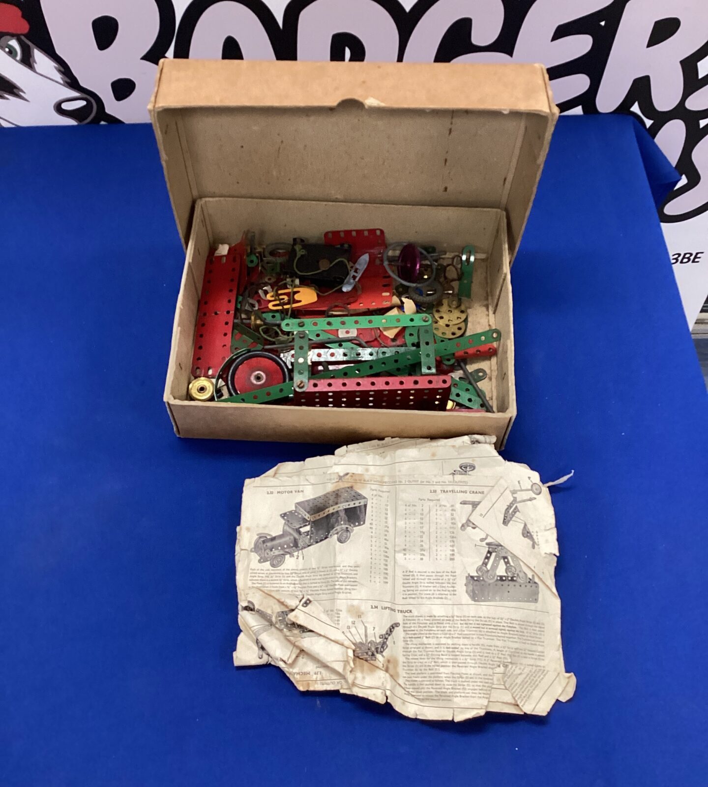 Box of vintage Meccano