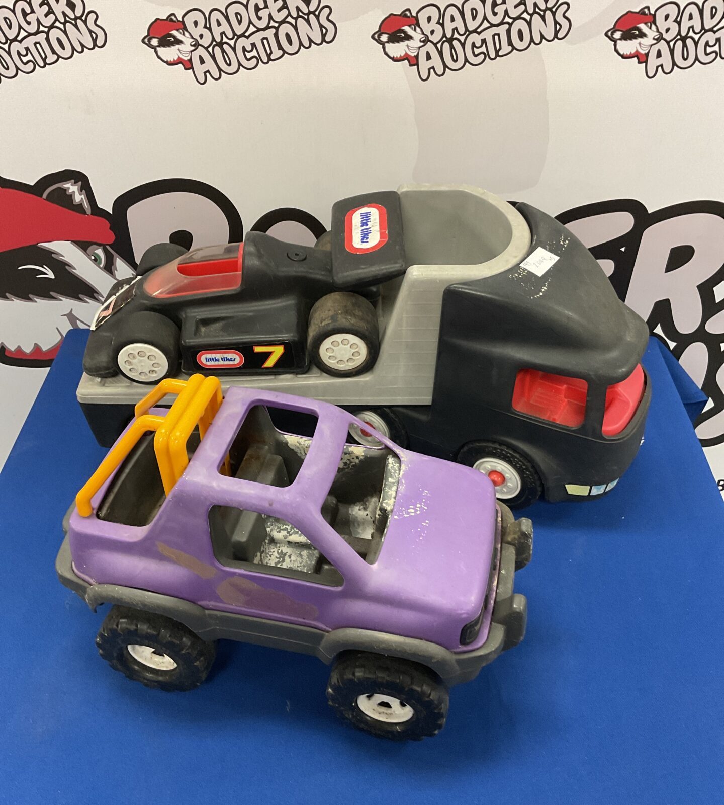 Three little tykes vehicles