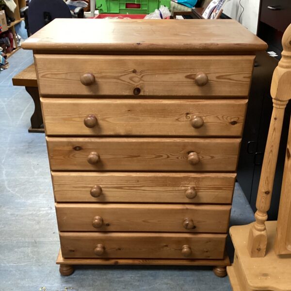 Six drawer chest of drawers