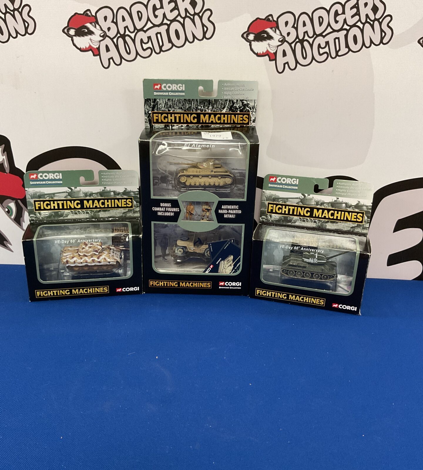 Three boxed corgi fighting machine diecast models