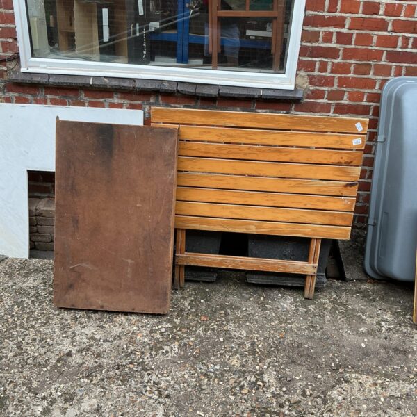 Wooden folding table with paste table