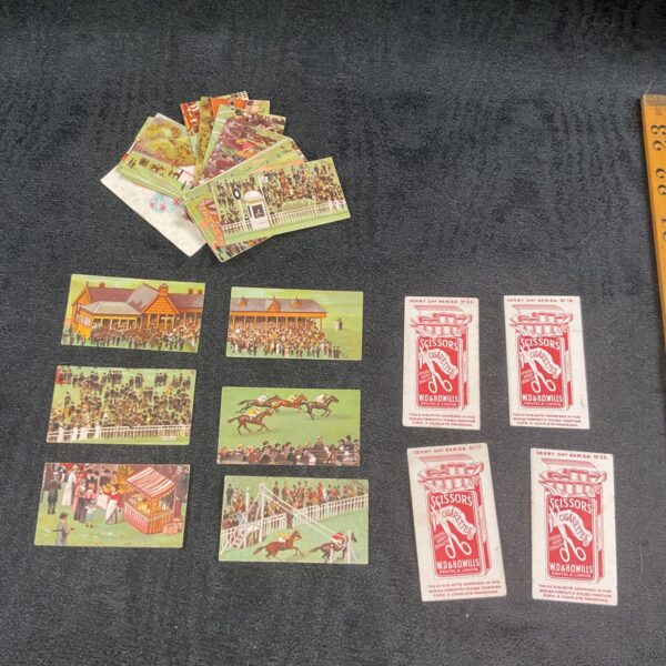 Collection bog vintage scissors Ed wills cigarette cards derby day series