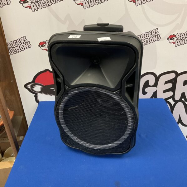 Vintage N-Gear Flash 1205 speaker in grey plastic.