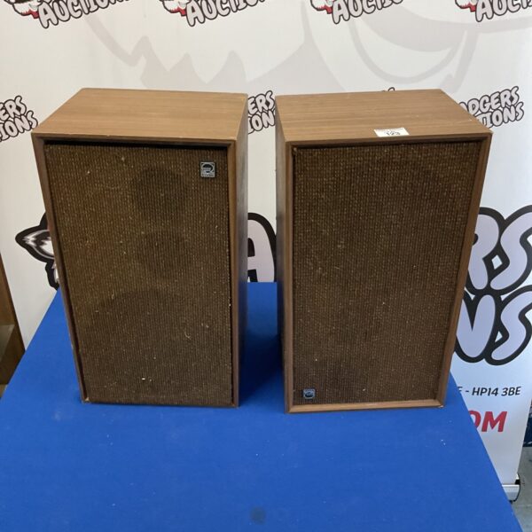 Vintage Goodmans Protronic speakers, a pair of retro audio equipment.