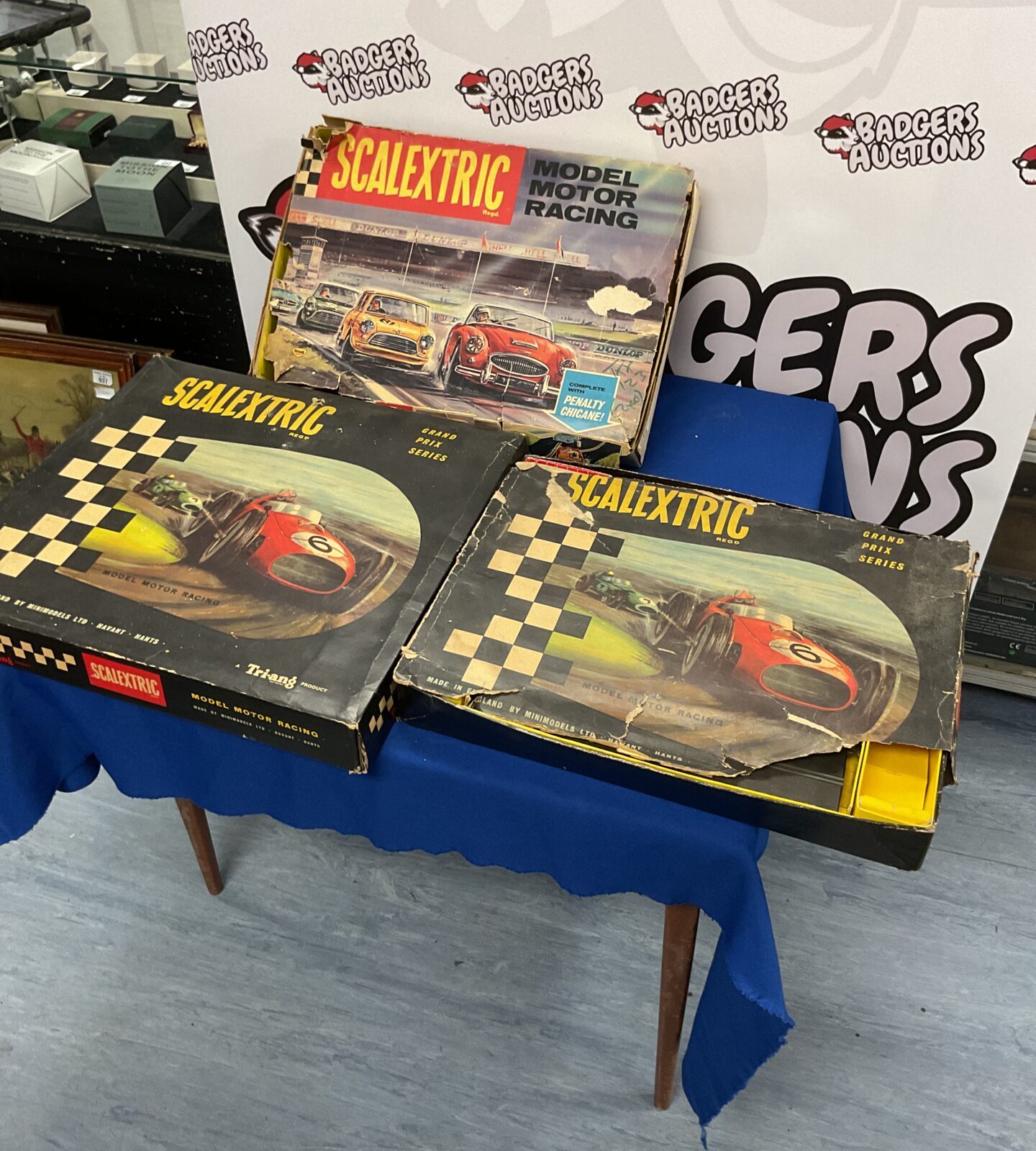 Three vintage scalextric sets