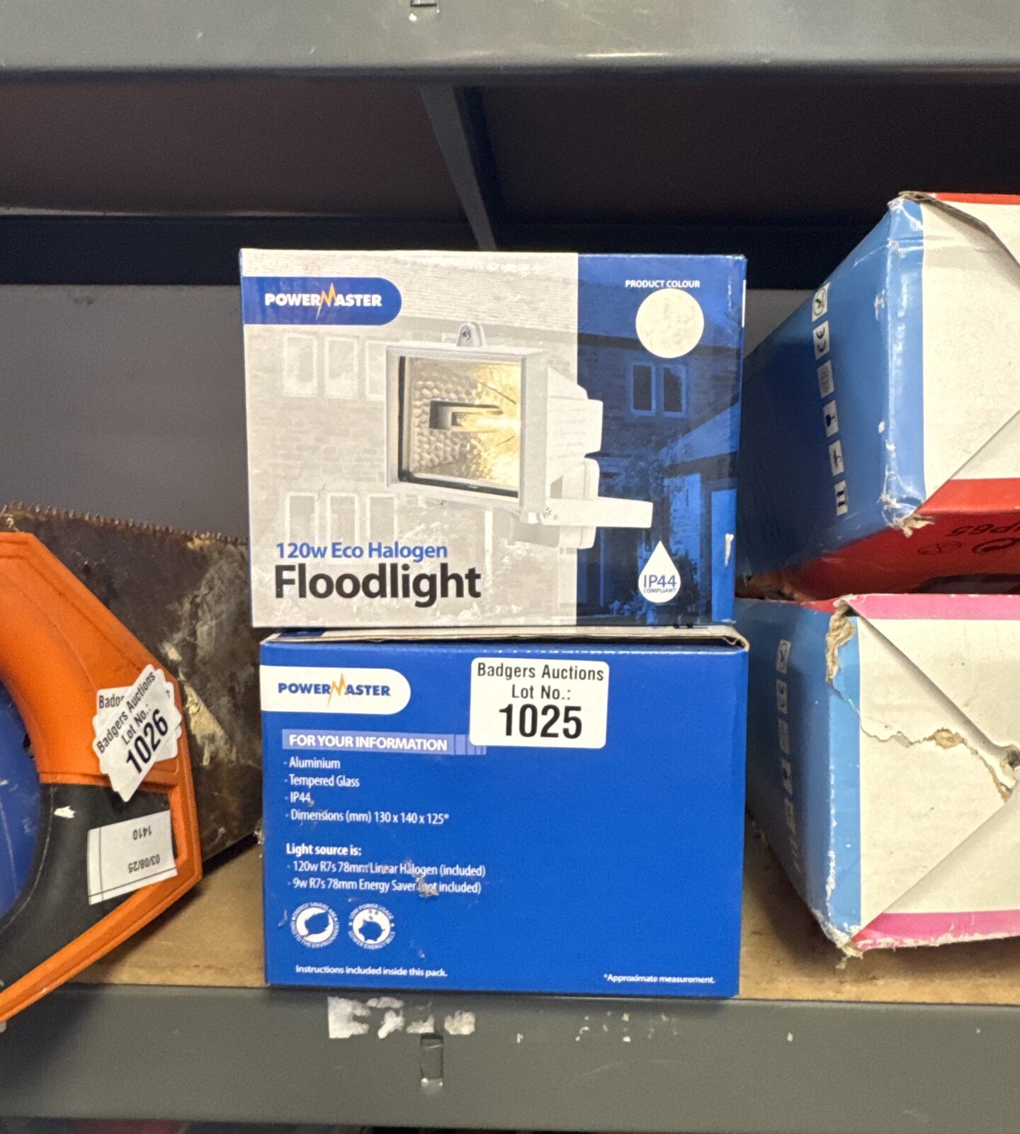Two powermaster 120w halogen security lights