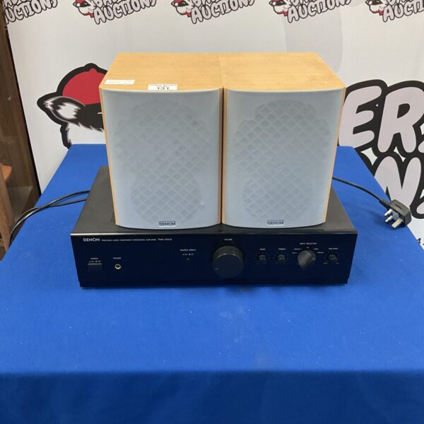 Front view of a vintage Denon PMA-255UK integrated amplifier.