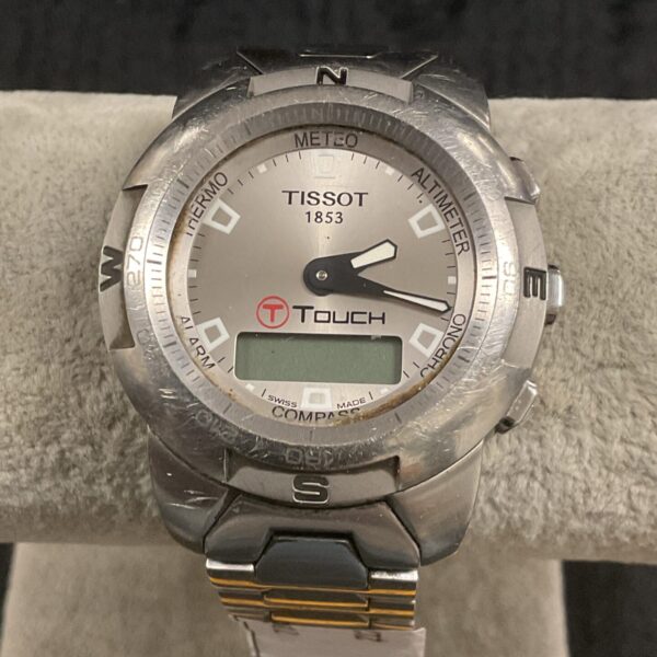 Tissot 1853 Digital Touch watch with stainless steel bracelet.