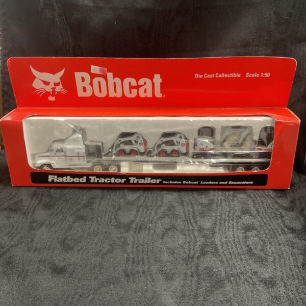 Diecast Bobcat1/50 Scale Flatbed Tractor Trailer