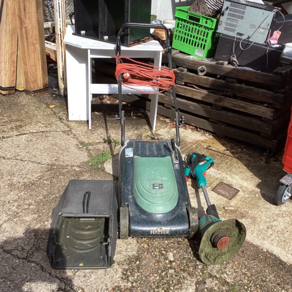 Hayter electric lawn mower with Bosch Strimmer