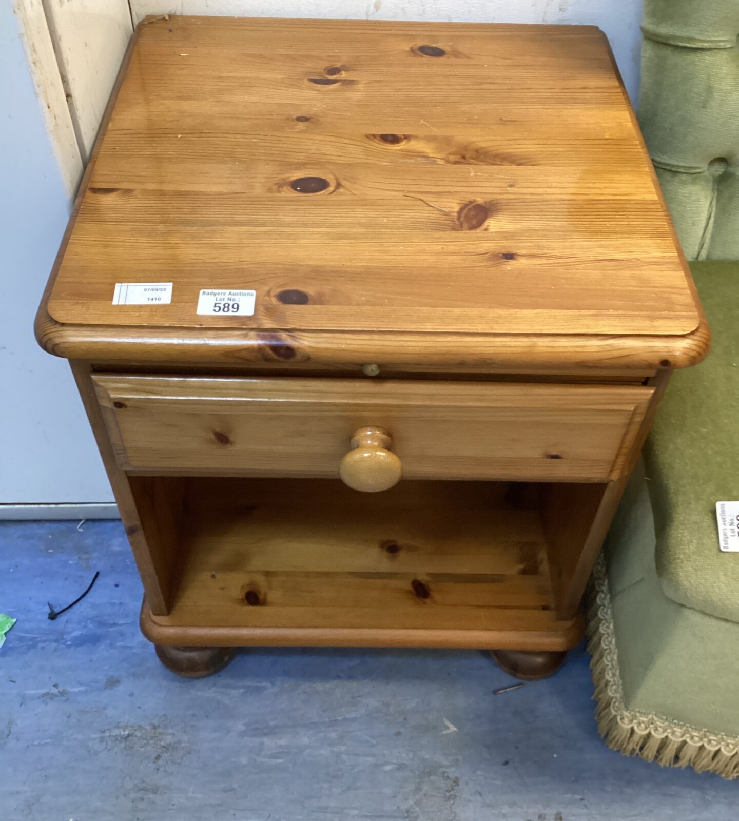 Pine bedside cabinet