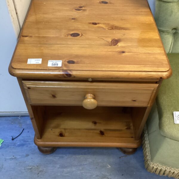 Pine bedside cabinet
