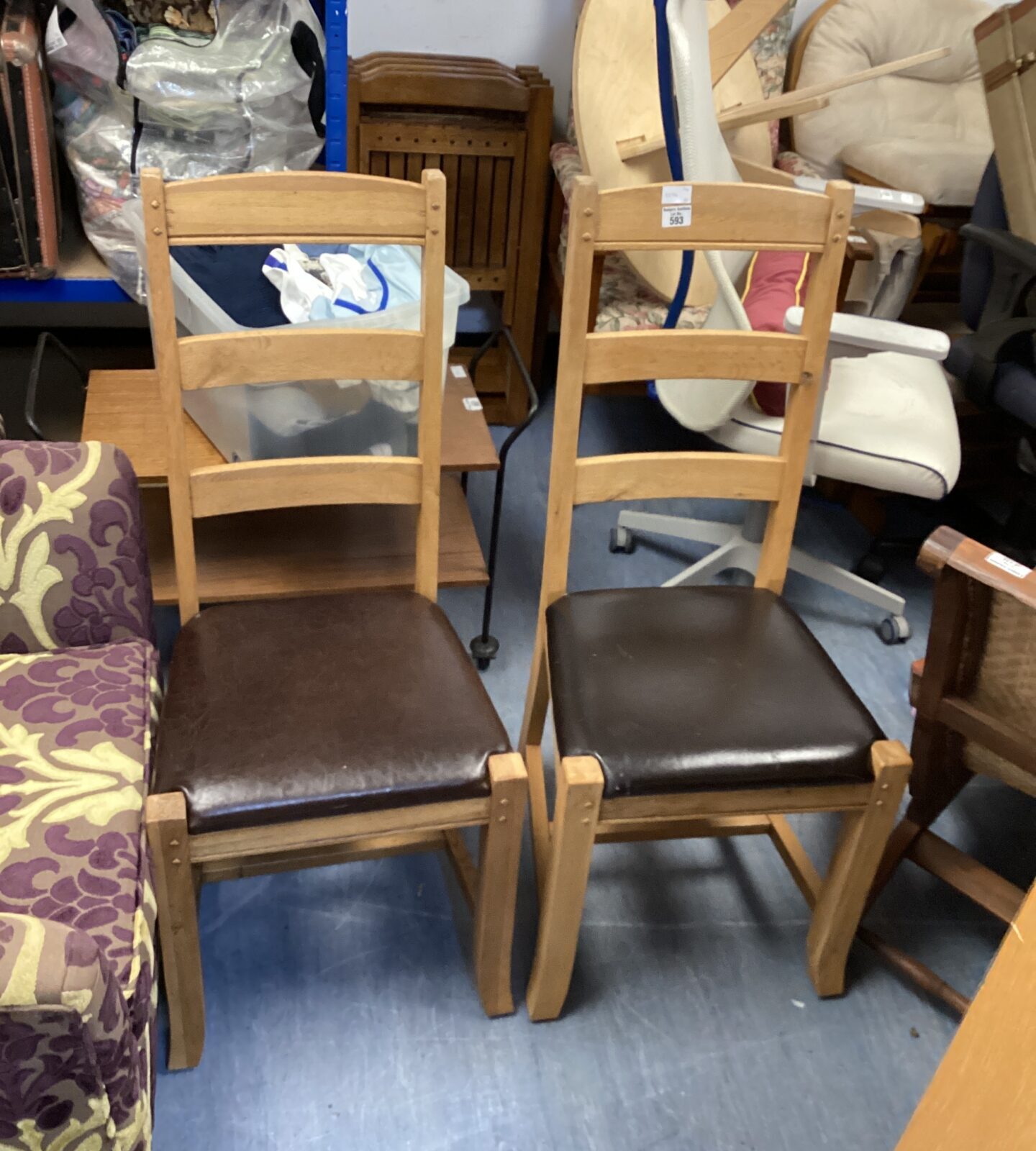 pair of dining room chairs