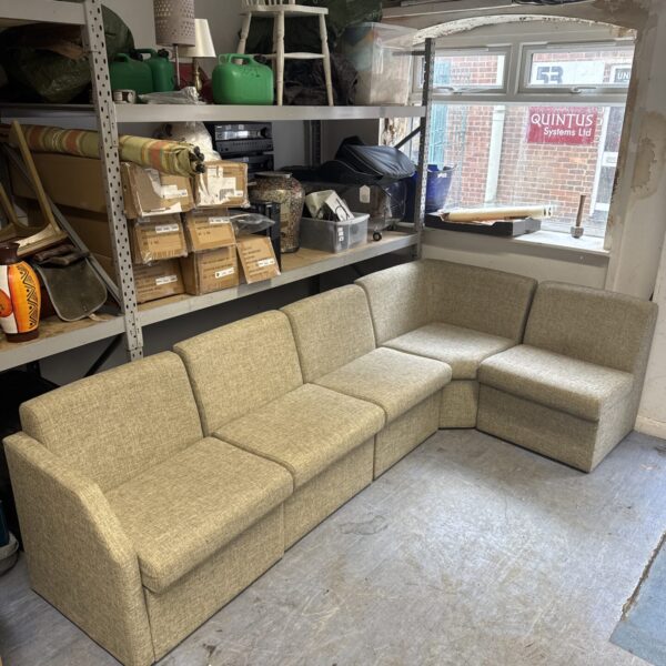 Modular waiting room style corner sofa