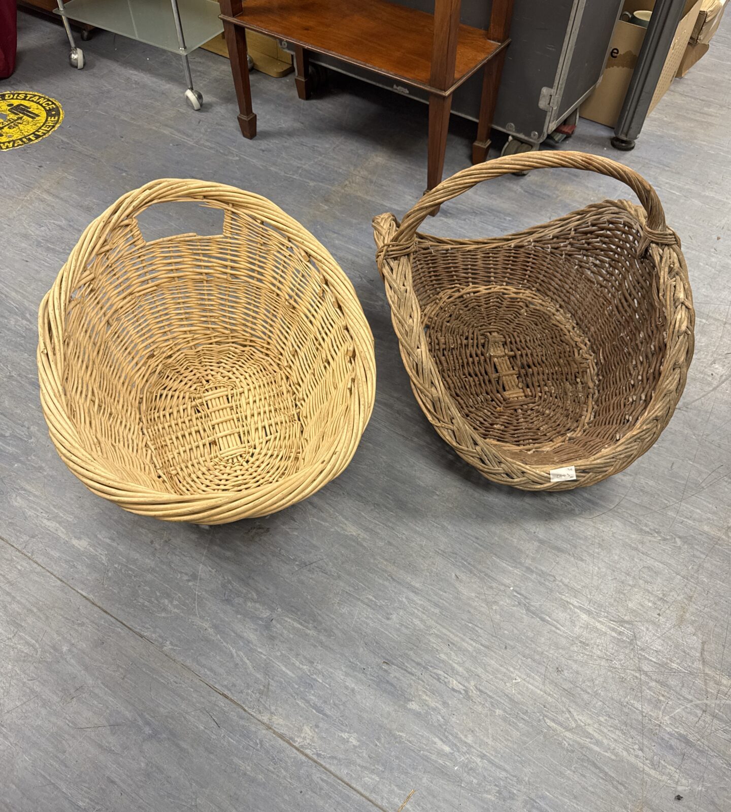 Wicker log basket & laundry basket