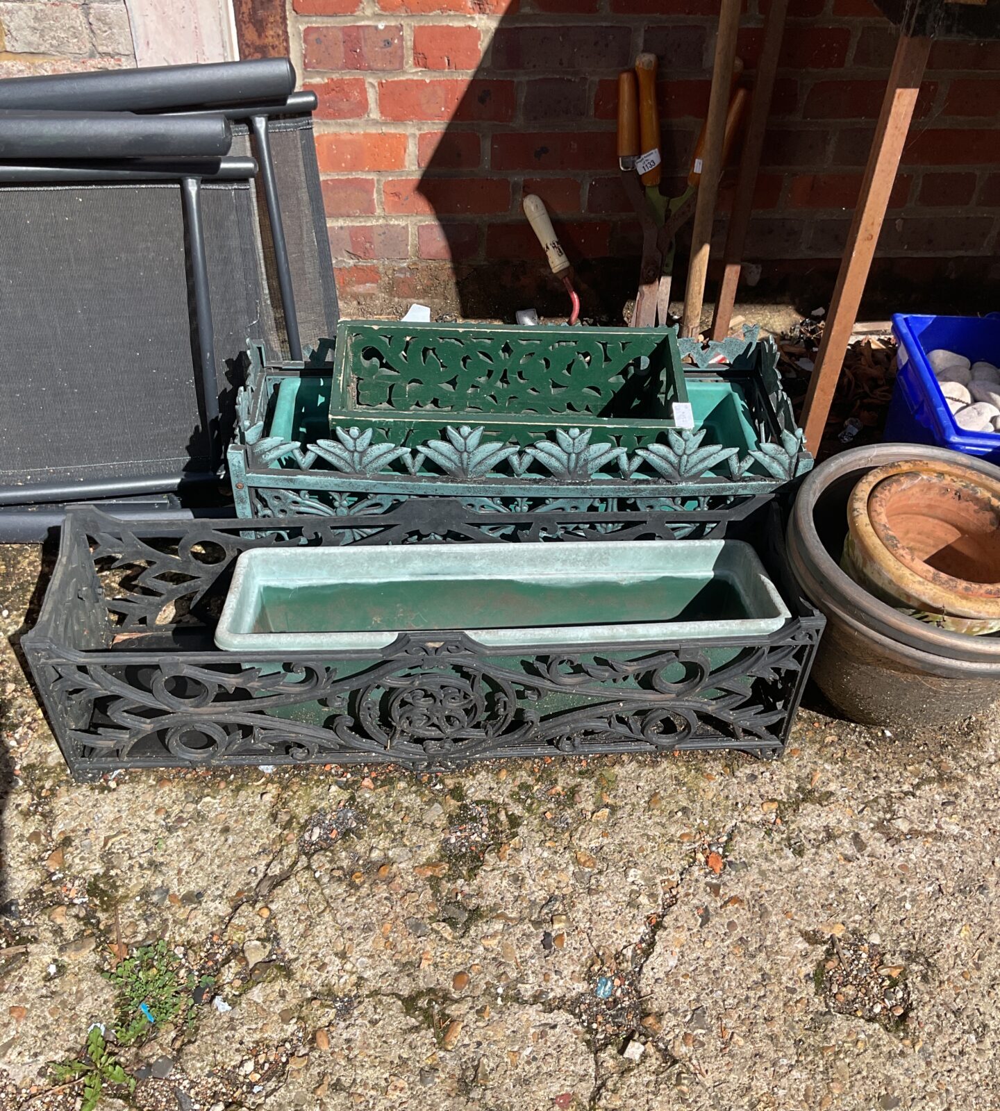 Quantity of garden planter troughs