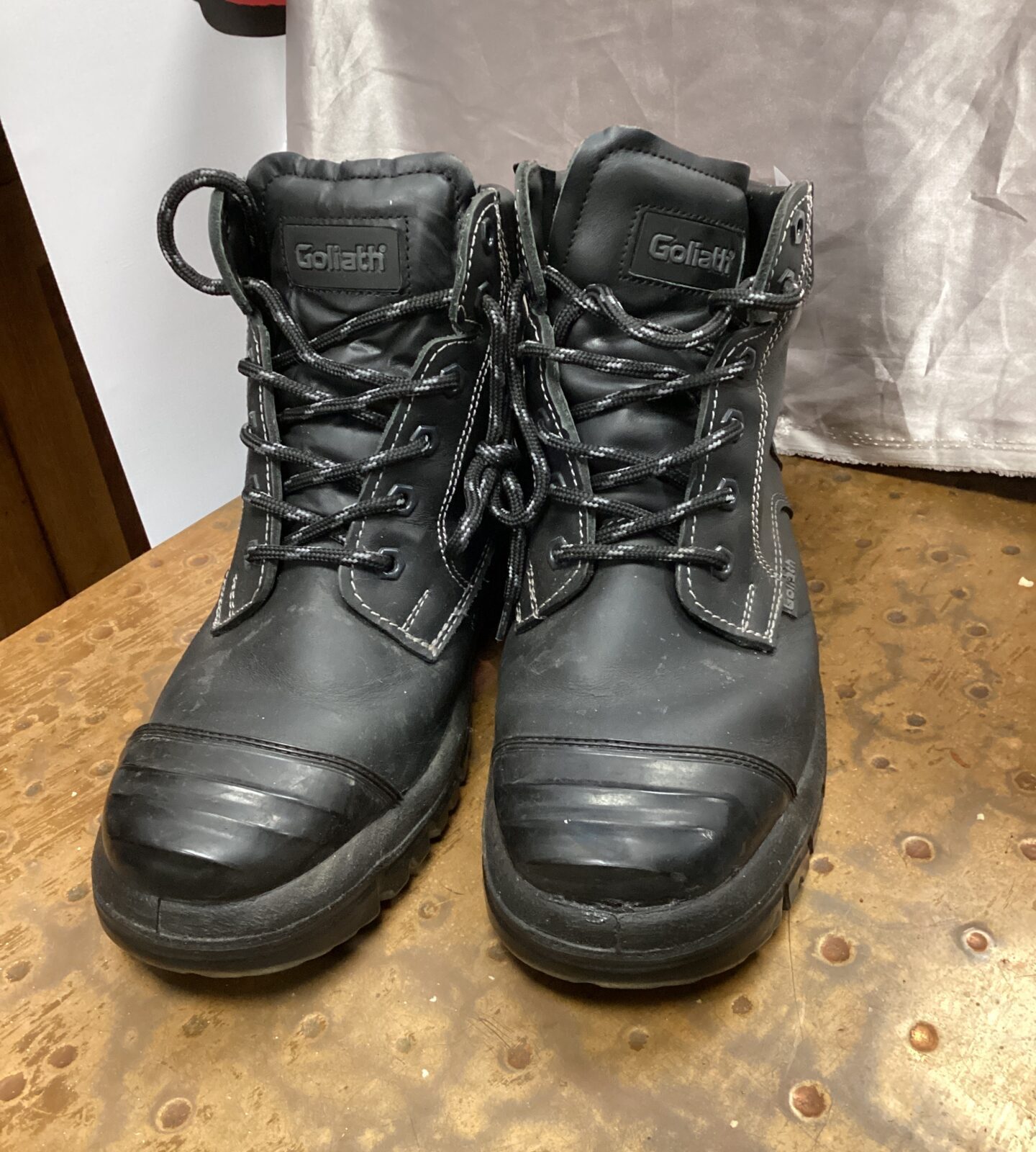 Pair of goliath safety boots