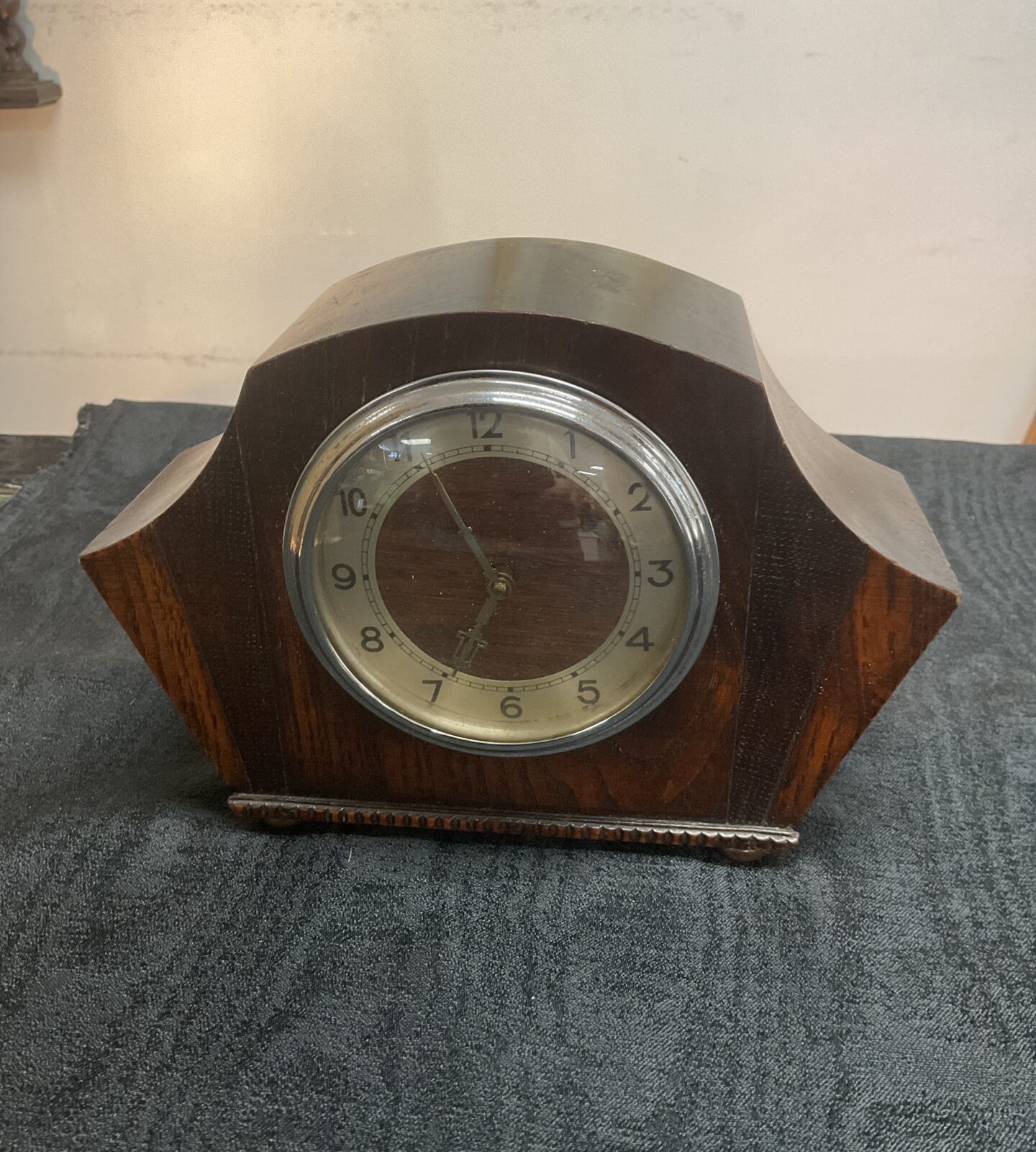 English art deco mantle clock circa 1930 working