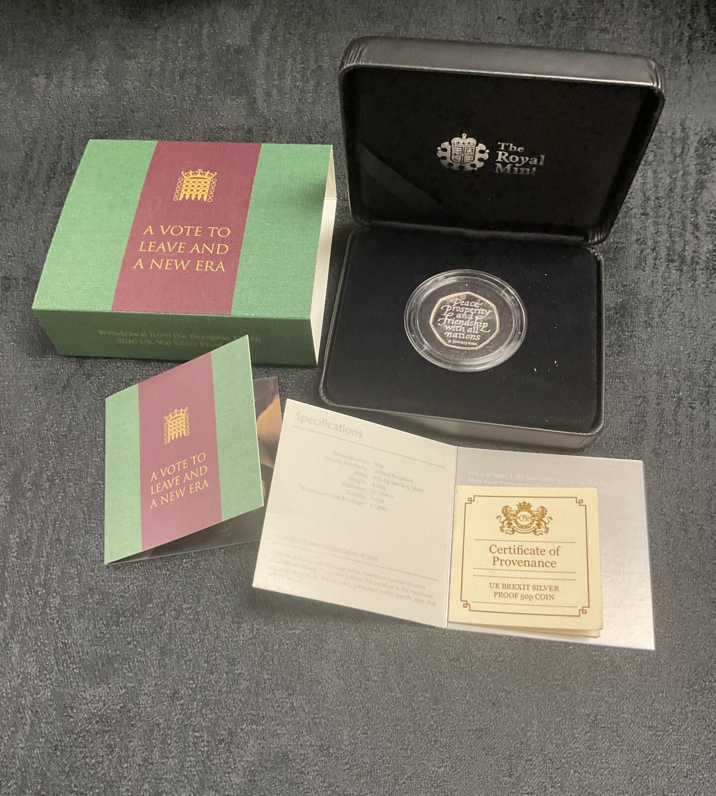 Royal Mint UK Brexit Silver Proof Coin With Certificate - Image 3