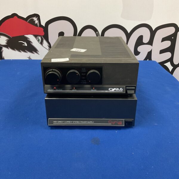 Front view of vintage Cyrus PSX power supply unit.